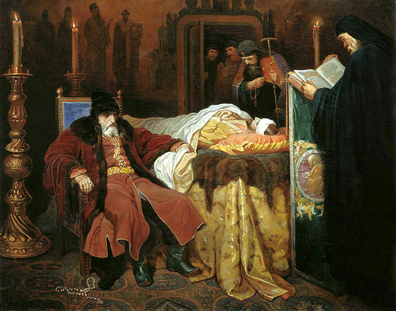 В. Шварц. Иоанн Грозный у тела убитого им сына. (1864).